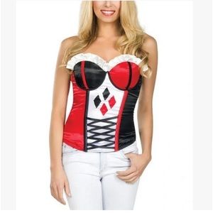 ⚫️ Harley Quinn Corset Women Halloween Costume Size Large New With Tags